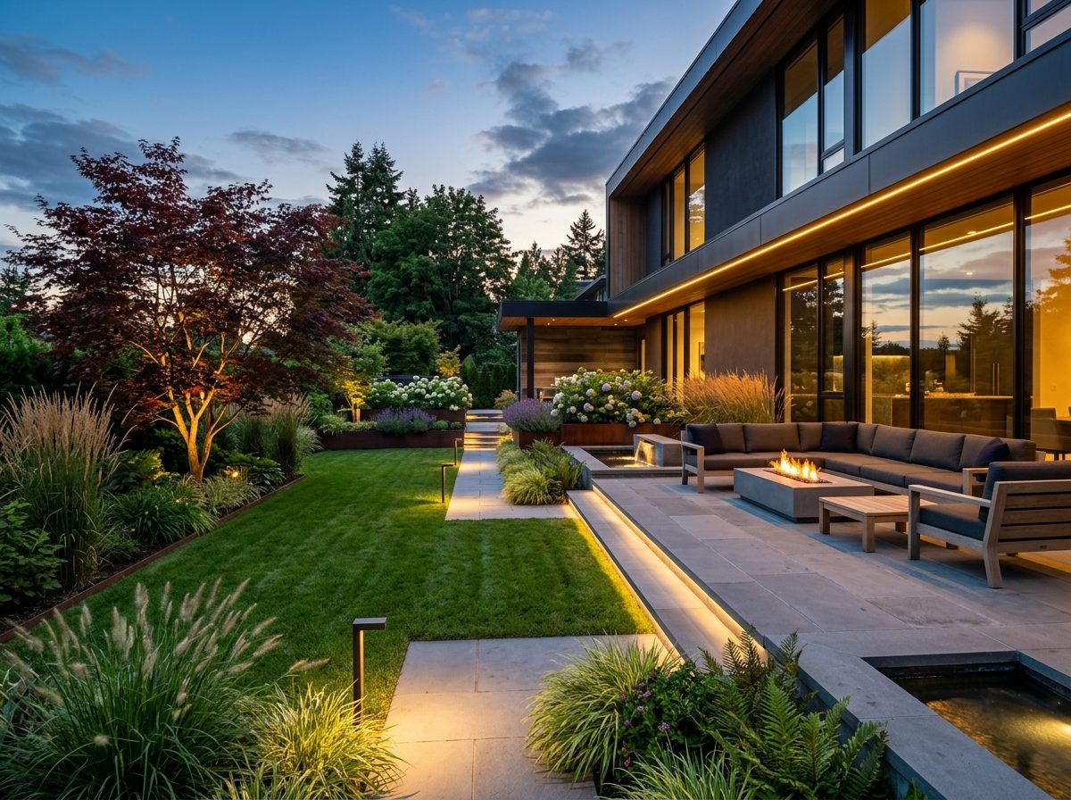 Moderne exklusive Gartengestaltung von Edison Gartenlandschaftsbau